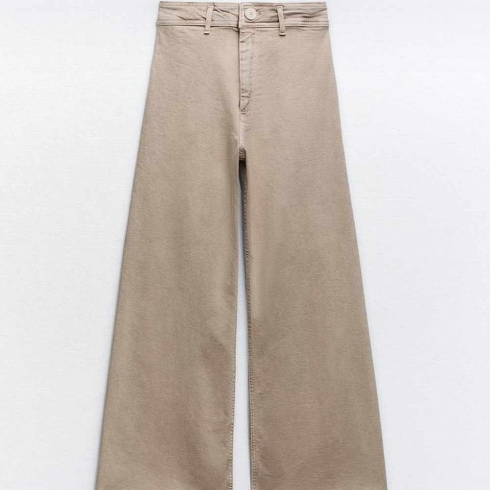 NWOT ⭐ Zara Marine Straight High Rise Wide LegJeans